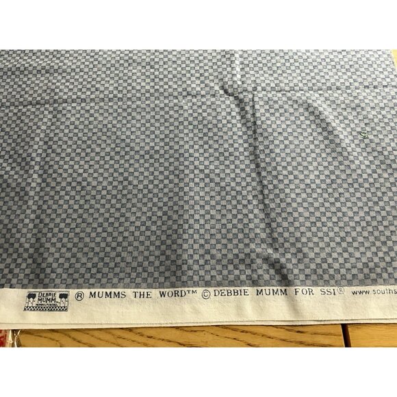 Debbie Mumm For SSI "Mumms the Word" 3 Yards x 44" Wide Blue, Lighter Blue Check - Picture 4 of 12
